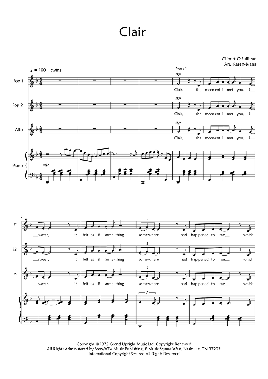 Claire (clair) SSA scores gallery preview page 1
