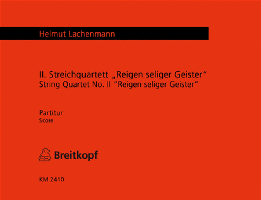 String Quartet No. 2 “Reigen seliger Geister” String Quartet scores gallery preview page 1