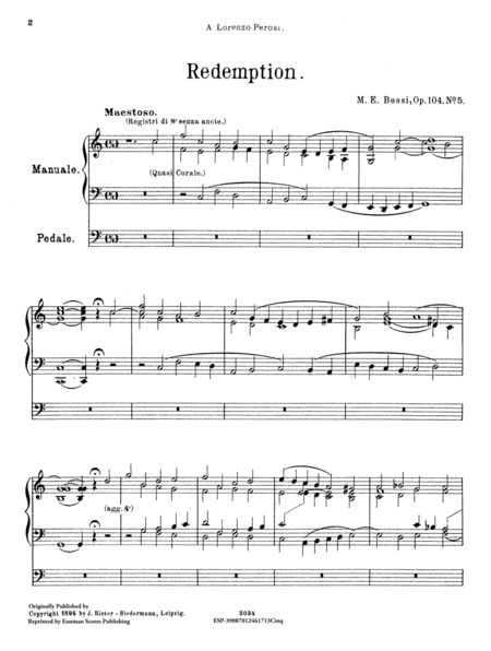 Cinq pieces pour l'orgue, op. 104