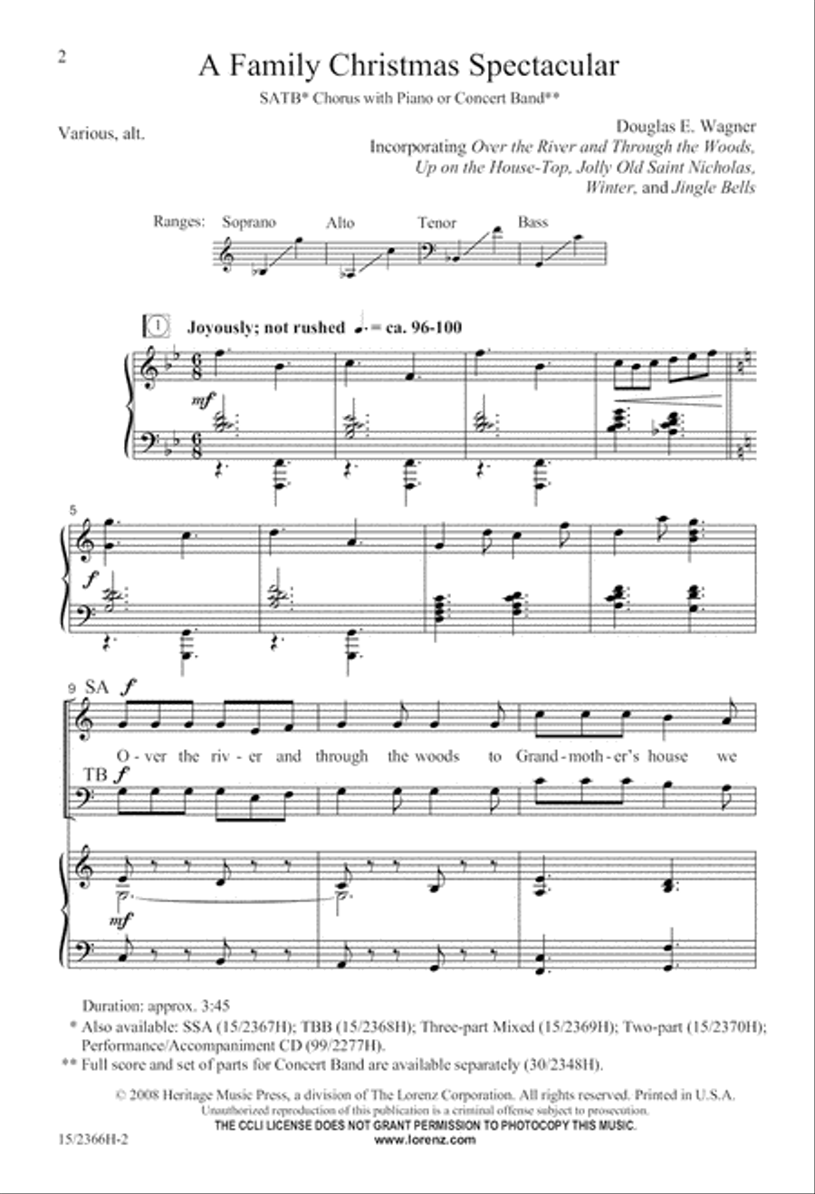 A Family Christmas Spectacular 4-Part scores gallery preview page 3