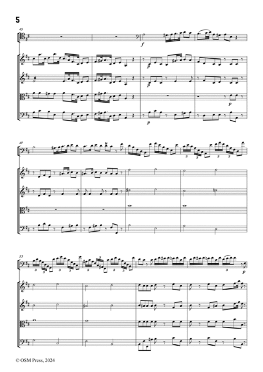 Pichl-Double Bass Concerto No.1,for Double Bass and String Orchestra String Orchestra scores gallery preview page 6