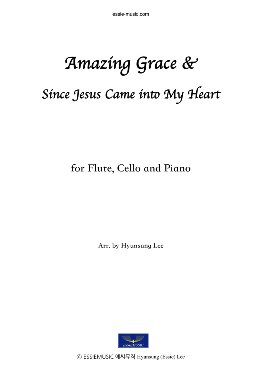 Amazing Grace for Flute, Cello, Piano Flute scores gallery preview page 1