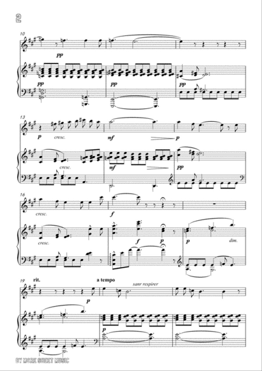 Lalo-L'esclave, for Flute and Piano Flute Solo scores gallery preview page 4