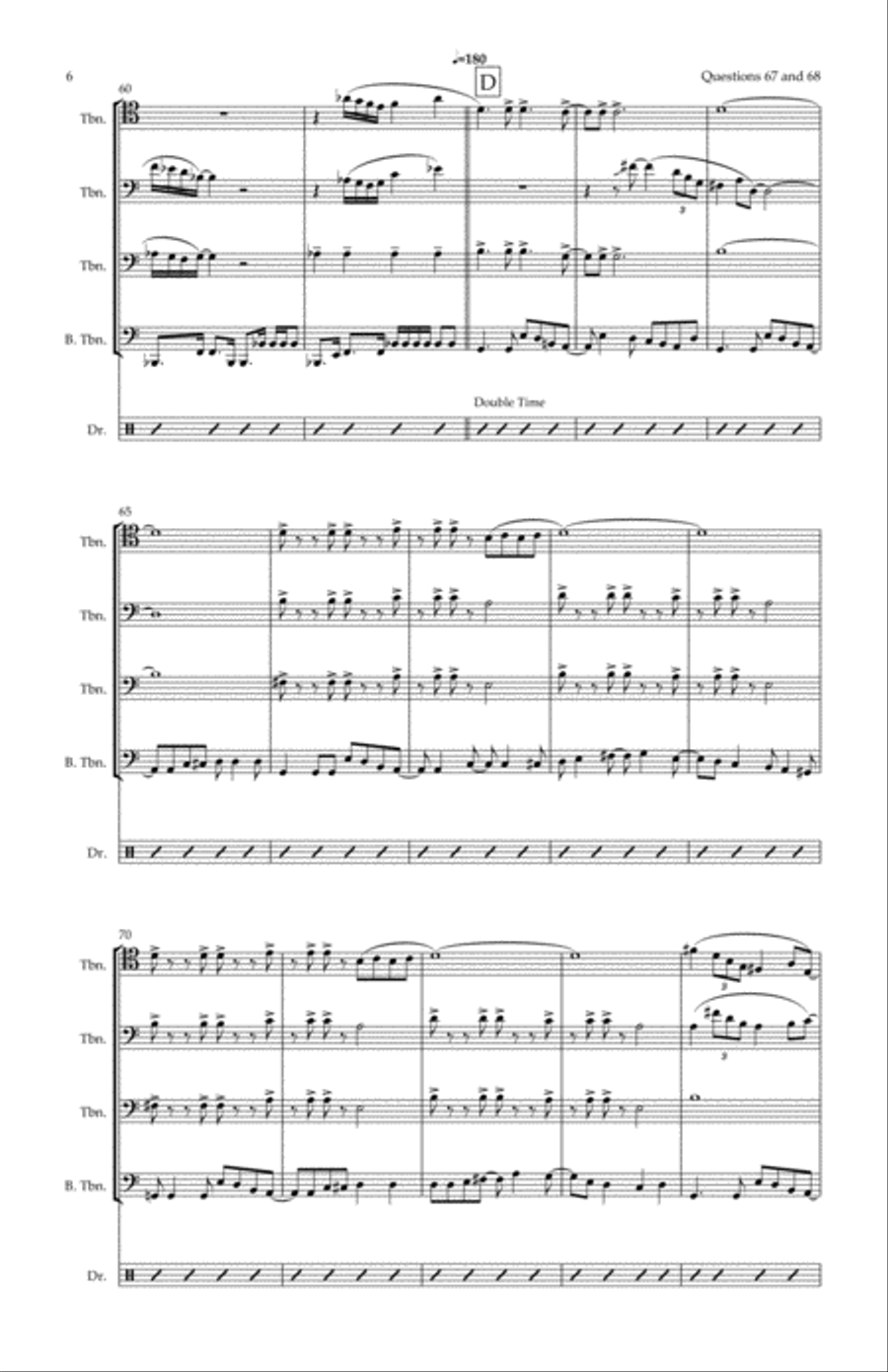Questions 67 And 68 Trombone Duet scores gallery preview page 6