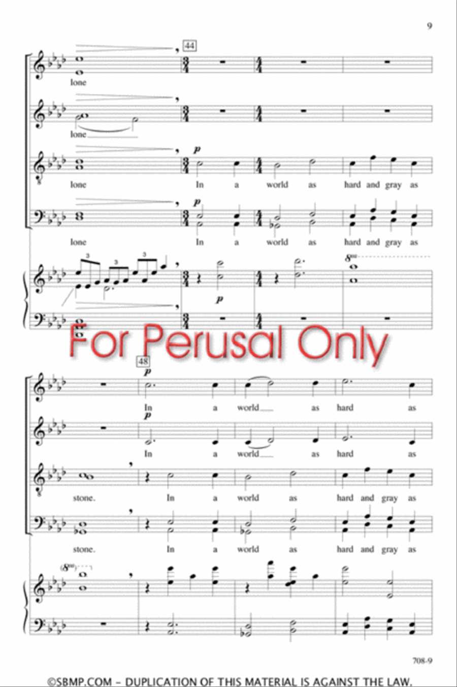 The New Moon - SATB divisi Octavo Divisi scores gallery preview page 9