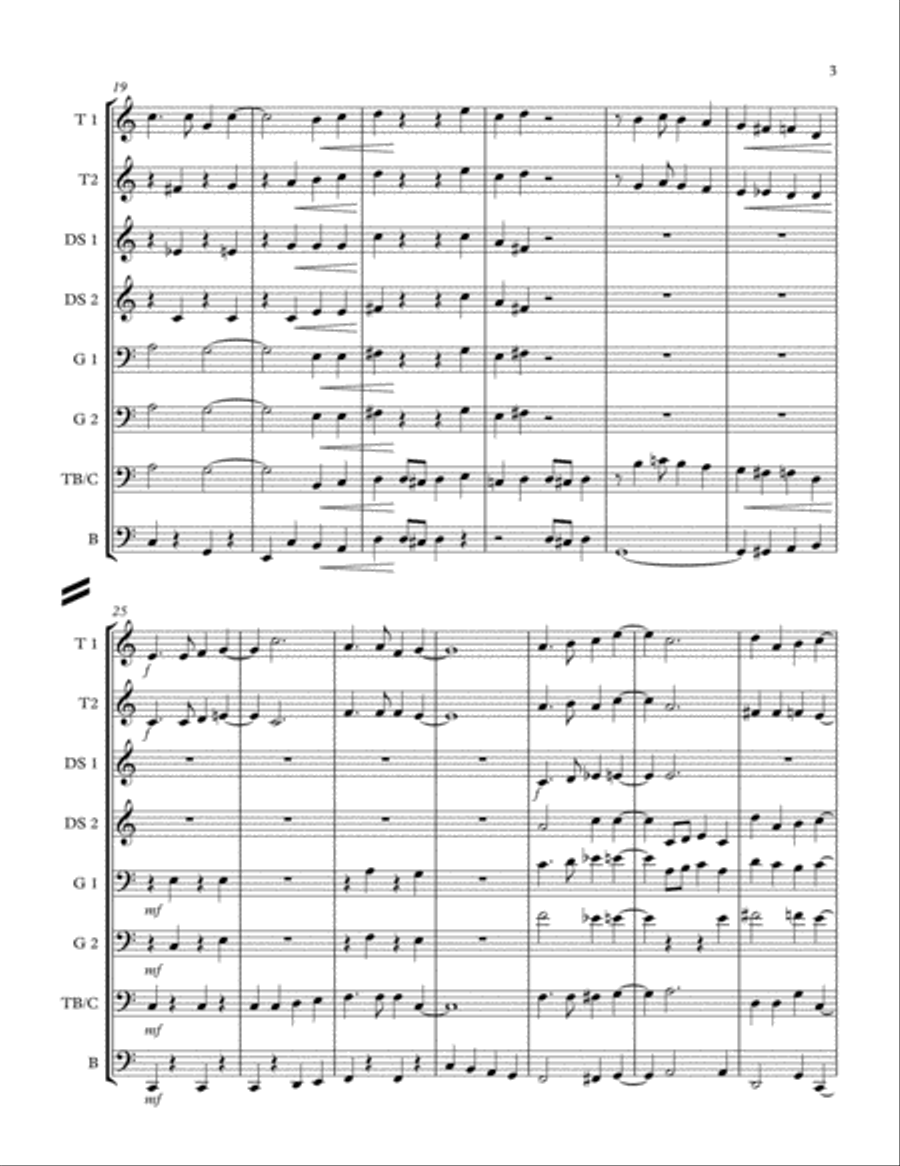 Zip-A-Dee-Doo-Dah Percussion Ensemble scores gallery preview page 3