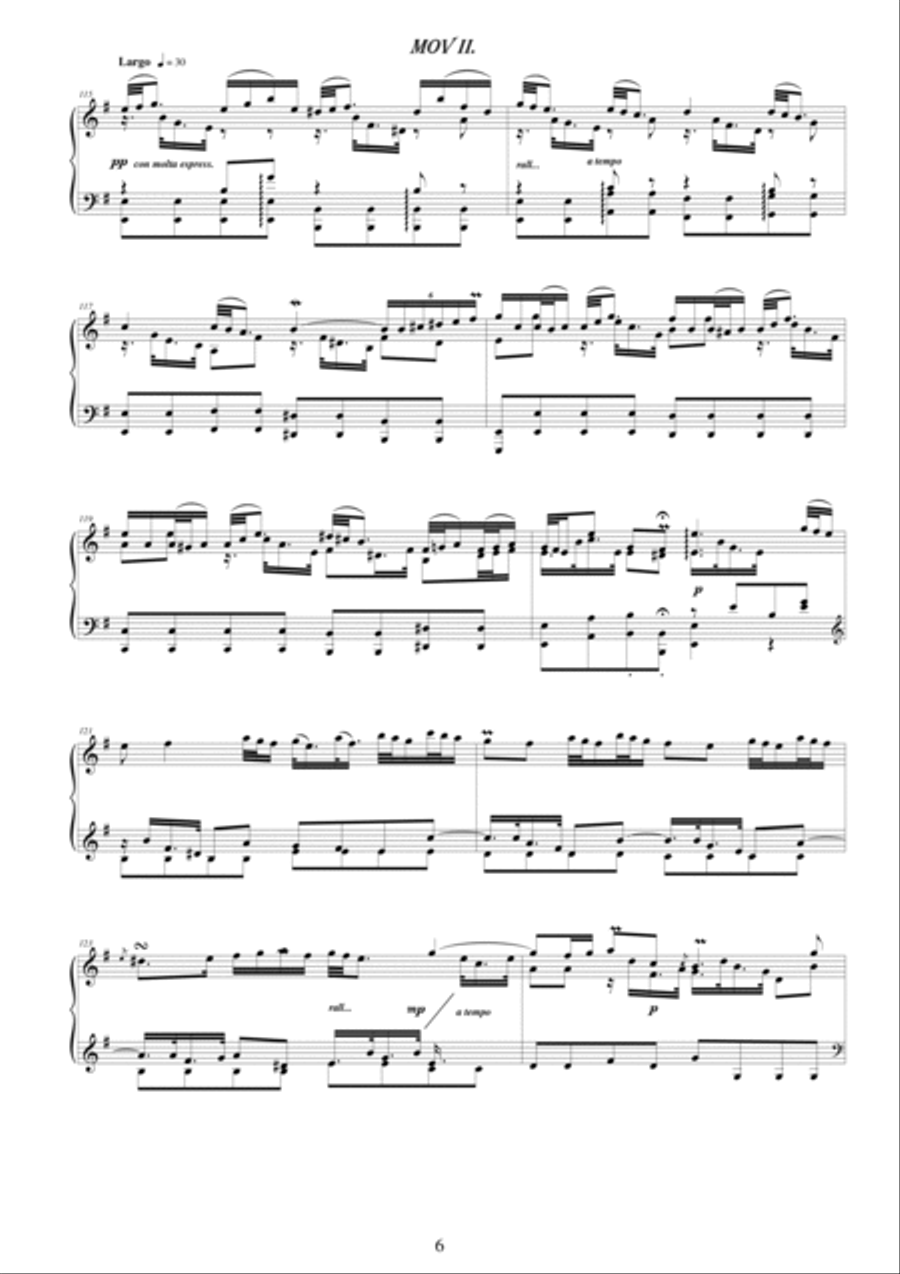 Pergolesi GB - Flute concerto in G - Complete Piano version Flute scores gallery preview page 6