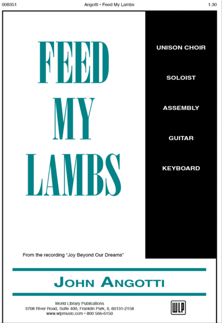 Feed My Lambs Unison Choir scores gallery preview page 1