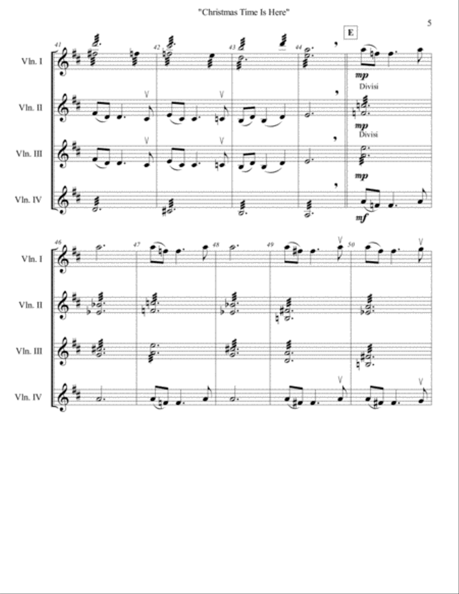 Christmas Time Is Here Violin Solo scores gallery preview page 5