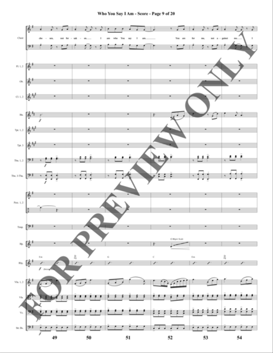 Who You Say I Am - Orchestration Choir scores gallery preview page 10