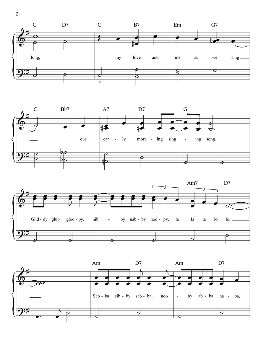 Good Morning Starshine Good Morning Starshine Easy Piano scores gallery preview page 2
