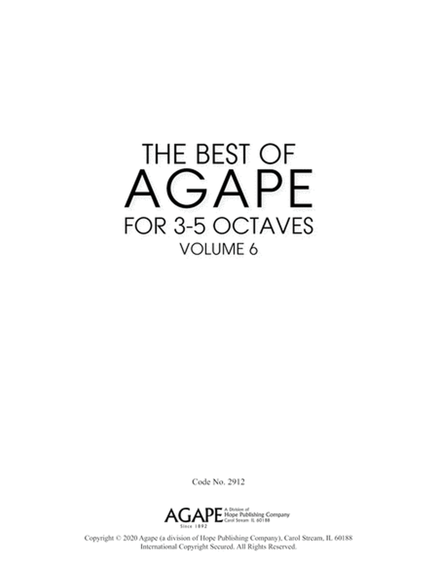 The Best of Agape for 3-5 Octaves, Vol. 6-Digital Download image number null