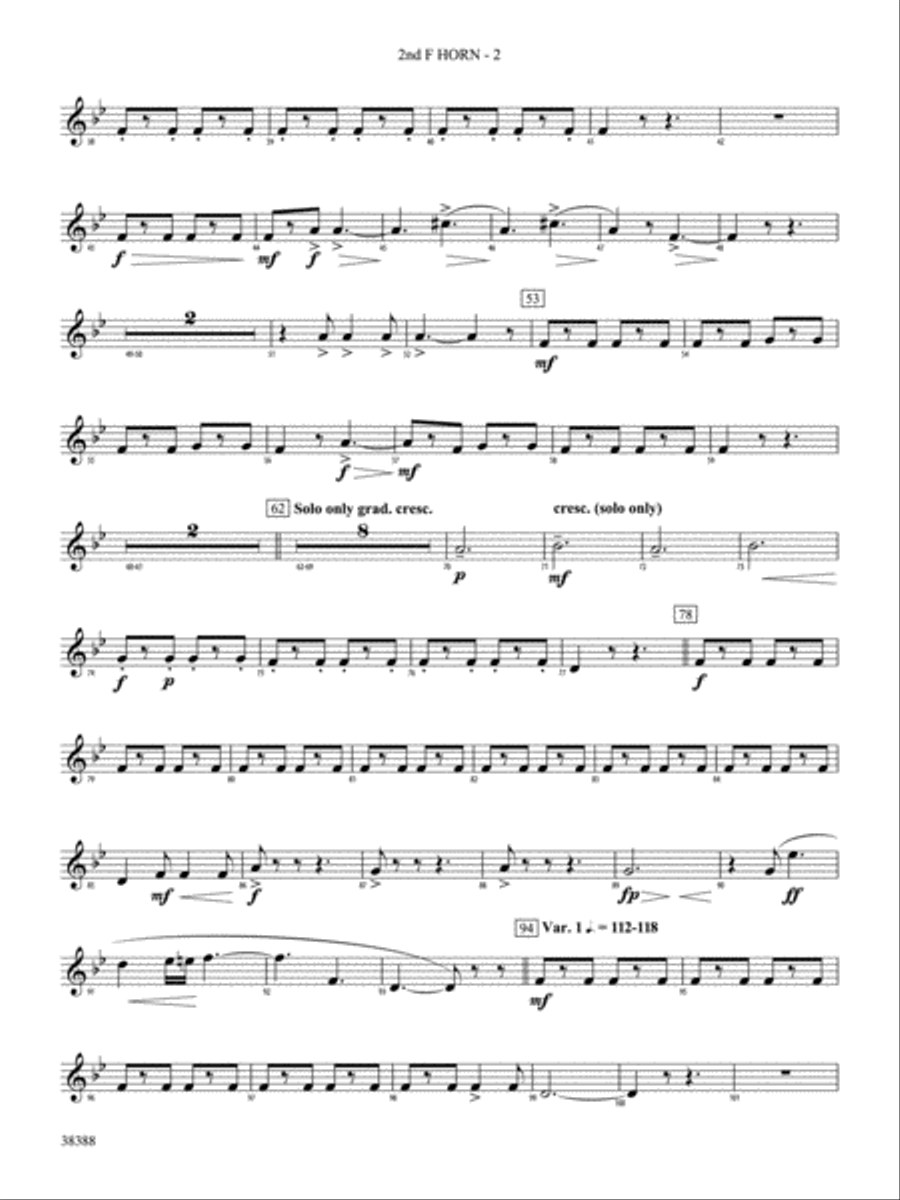 Napoli: 2nd F Horn Concert Band scores gallery preview page 2