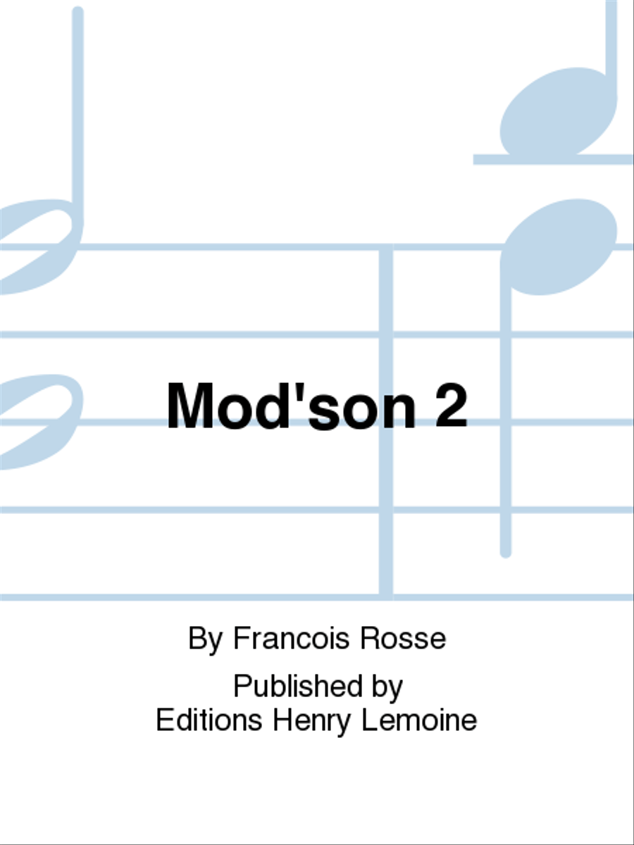 Mod'son 2 by Francois Rosse Flute - Sheet Music