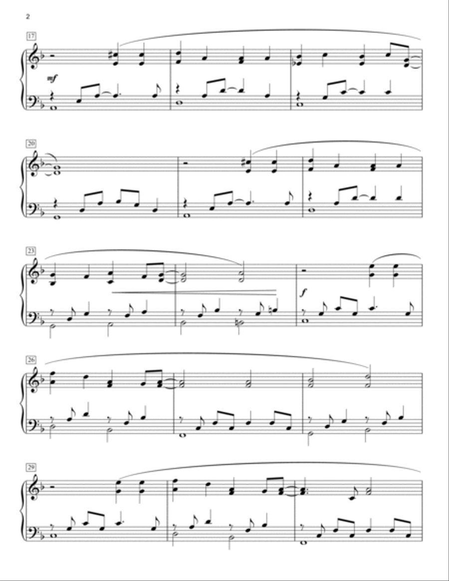 Cold December Night (arr. Kevin Olson) Easy Piano scores gallery preview page 2