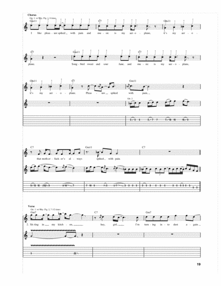 Aeroplane by The Red Hot Chili Peppers Electric Guitar - Digital Sheet Music
