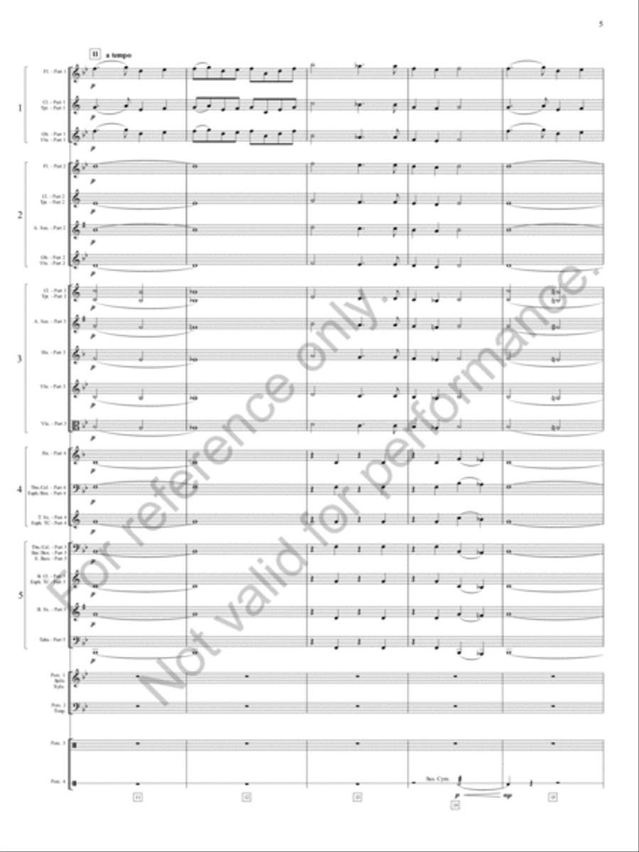 Stone Mountain Overture Concert Band scores gallery preview page 6