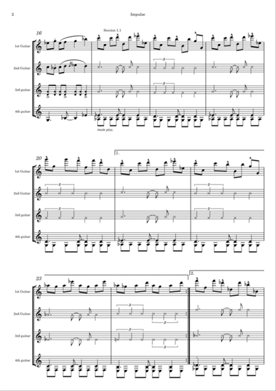 Impulse - Score Only Impulse - Score Only Chamber Music scores gallery preview page 2