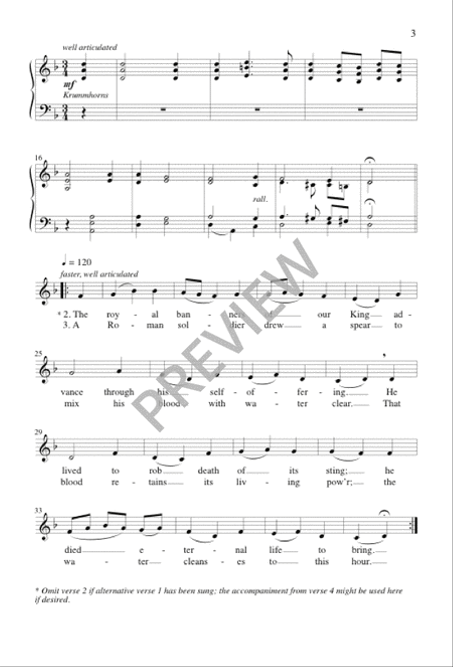 The Royal Banners of Our King Unison Choir scores gallery preview page 2