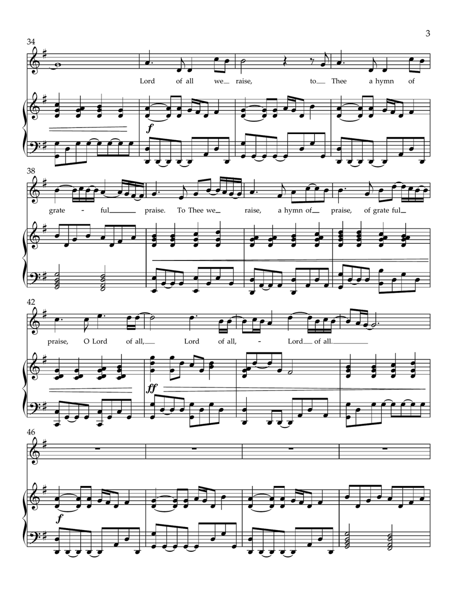 For the Beauty of the Earth Voice scores gallery preview page 3
