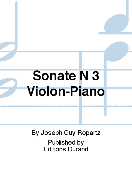 Sonate N 3 Violon-Piano