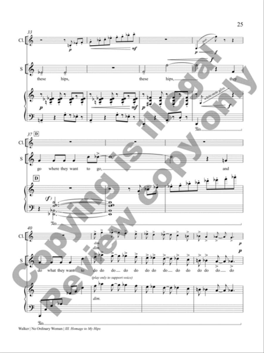 No Ordinary Woman! No Ordinary Woman! Clarinet scores gallery preview page 15