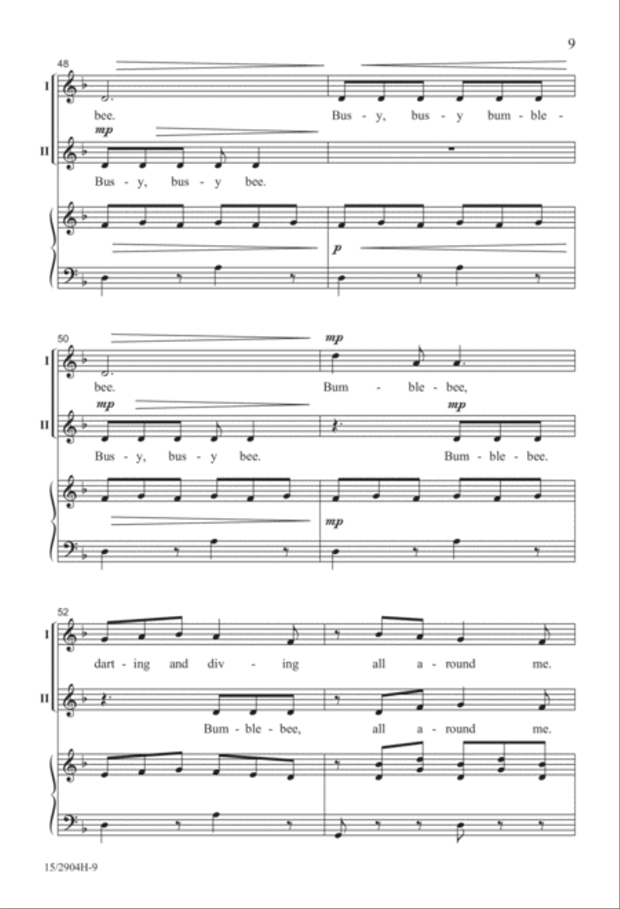 Busy, Busy Bumblebee 2-Part scores gallery preview page 10