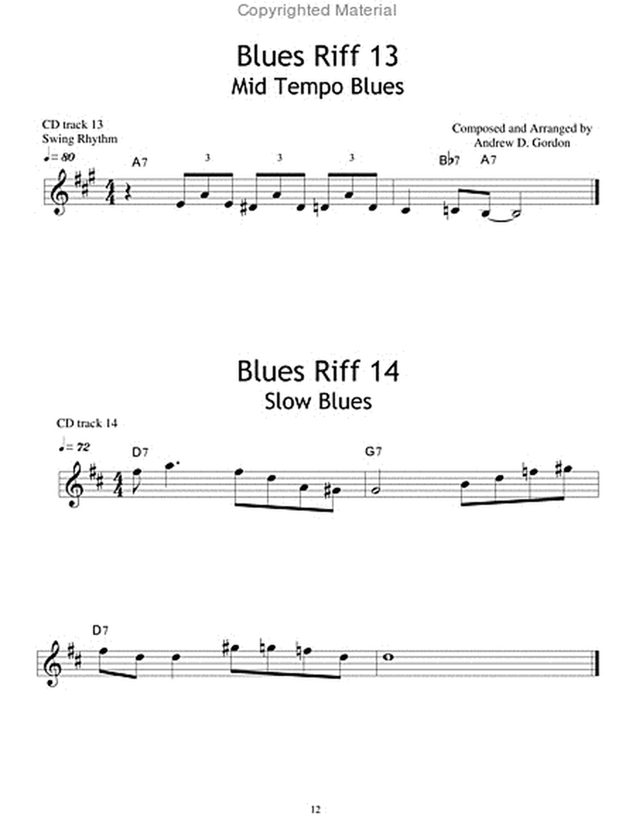 100 Ultimate Blues Riffs for Eb instruments Beginner Series