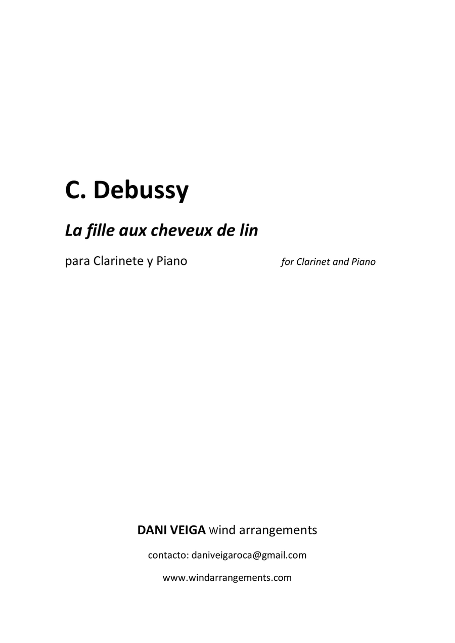 The Girl with the Flaxen Hair (Clarinet and Piano) Clarinet Solo scores gallery preview page 2