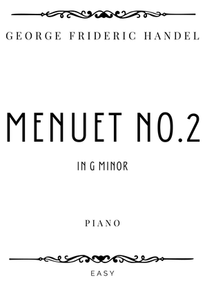 Book cover for Handel - Menuet No.2 in G minor - Easy