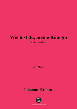 Book cover for Brahms-Wie bist du,Meine Königin in B Major,for voice and piano