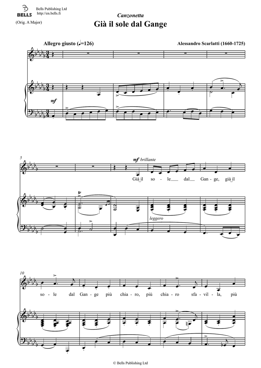 Gia il sole dal Gange (D-flat Major)
