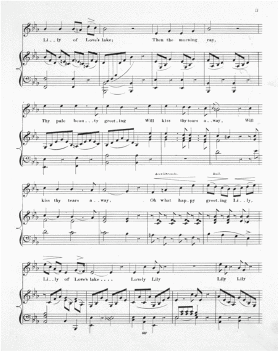 Lilly of Love's Lake. Ballad Voice scores gallery preview page 3