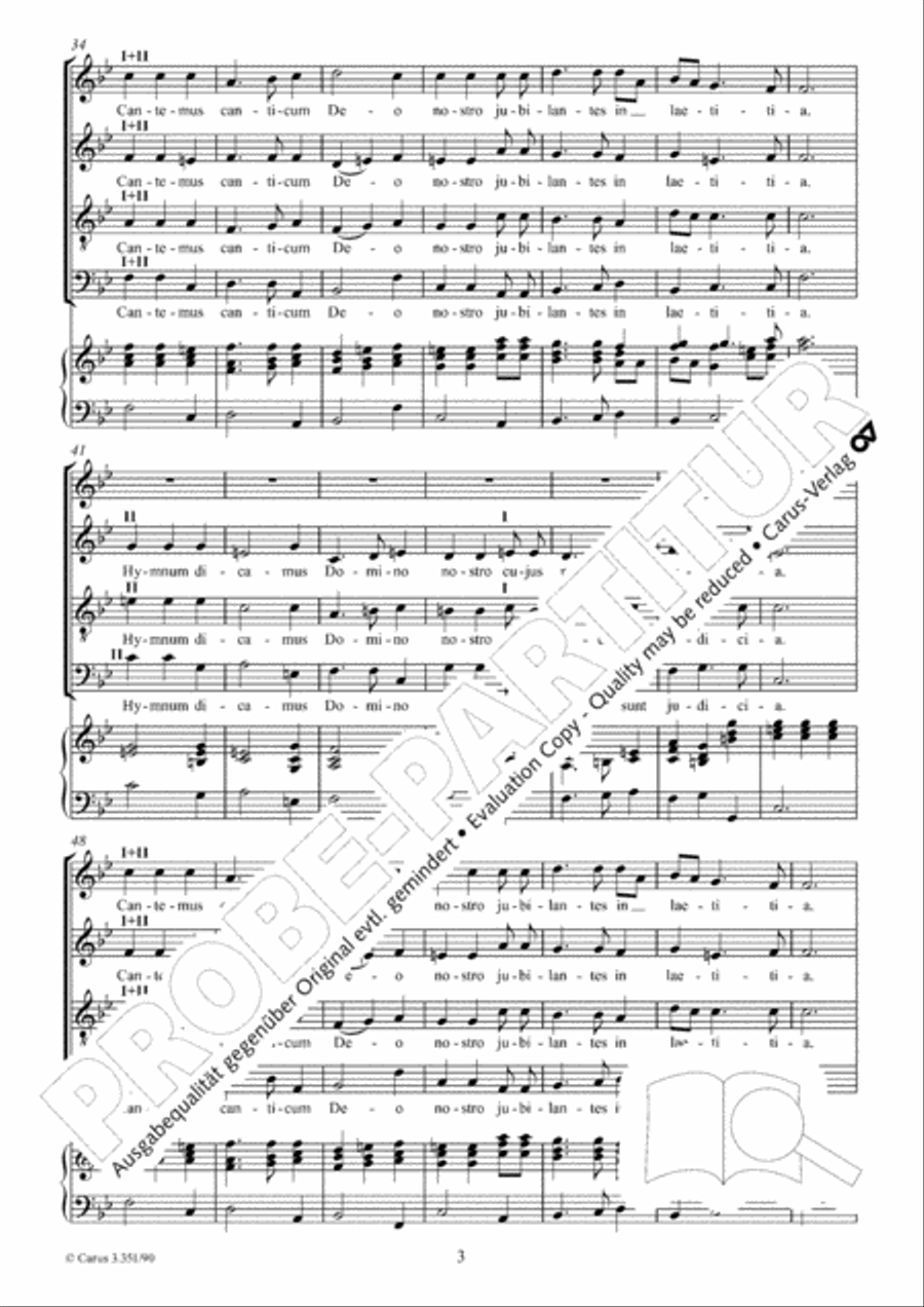 Hymnum dicamus Domino 4-Part scores gallery preview page 4