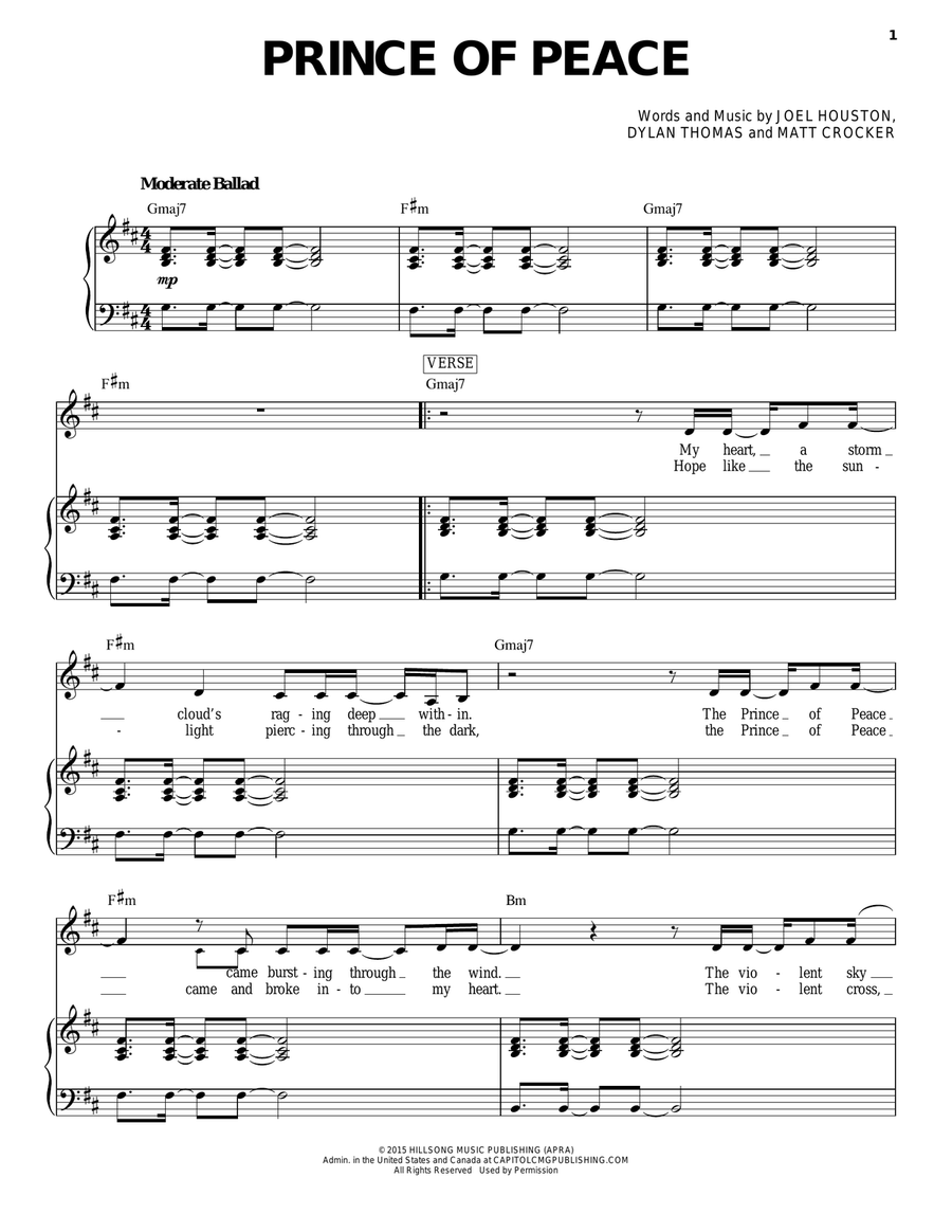 Prince Of Peace Voice scores gallery preview page 1