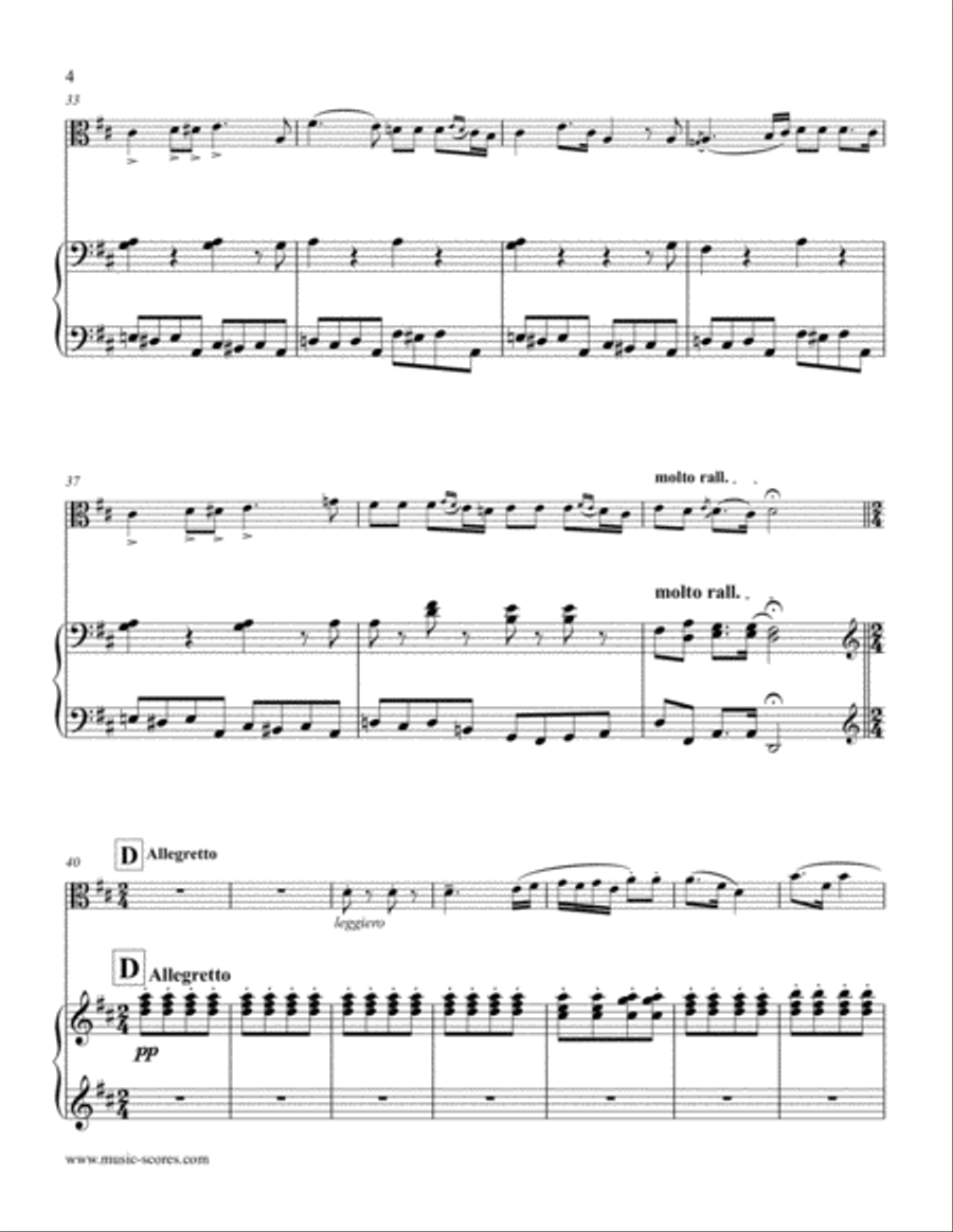 Czardas: Hungarian Dance from Coppelia - Viola and Piano Piano scores gallery preview page 4