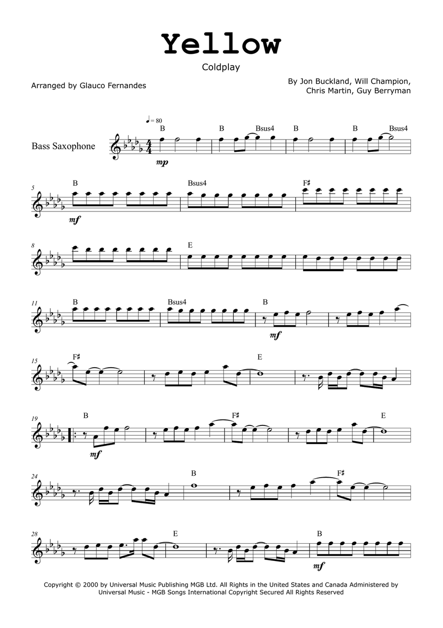 Yellow Chamber Music scores gallery preview page 1