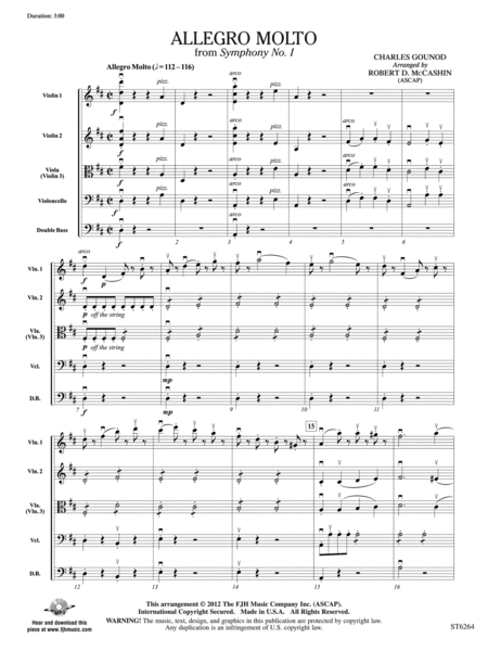 Allegro Molto from Symphony No.1: Score