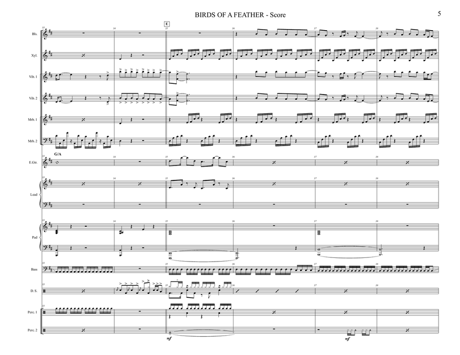 Birds Of A Feather Percussion Ensemble scores gallery preview page 5