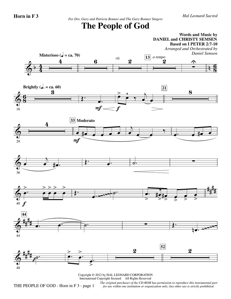 The People Of God - F Horn 3