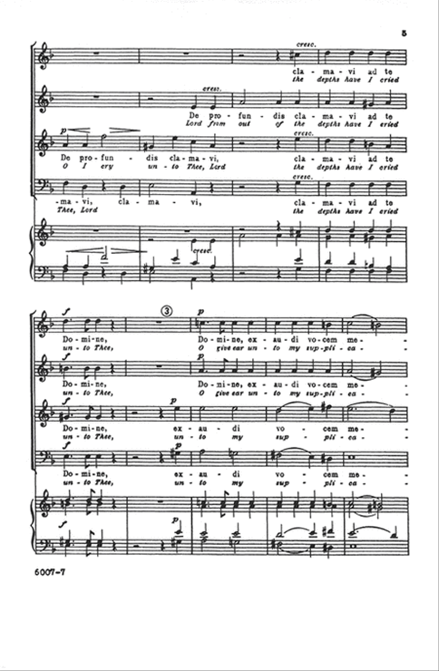 De Profundis (O, I Cry Unto Thee) 4-Part scores gallery preview page 5