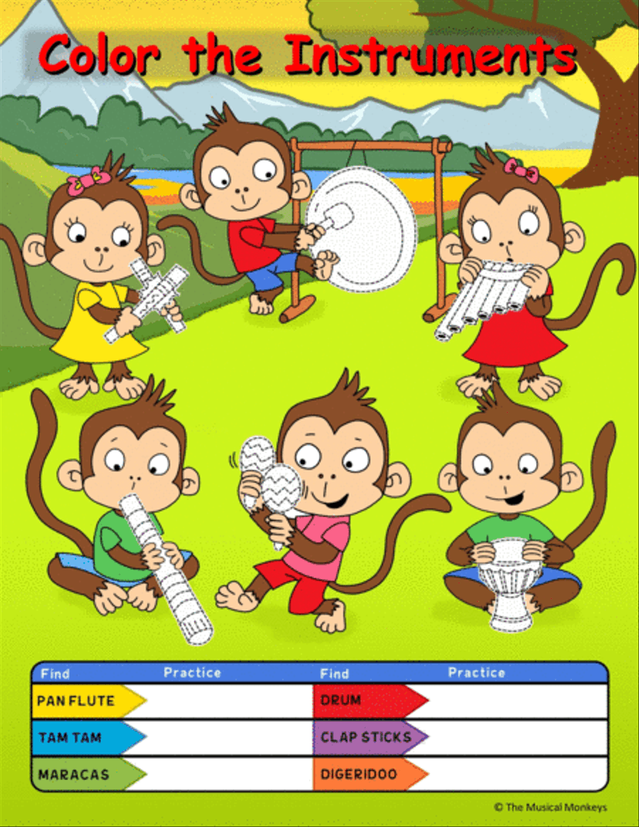 One Week Practice Fun for Young Piano Students - Learn about jungle instruments Piano Method scores gallery preview page 5