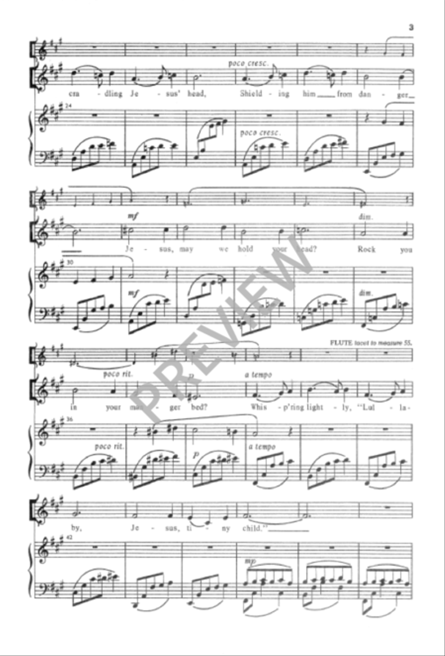 Jesus, Tiny Child 4-Part scores gallery preview page 4