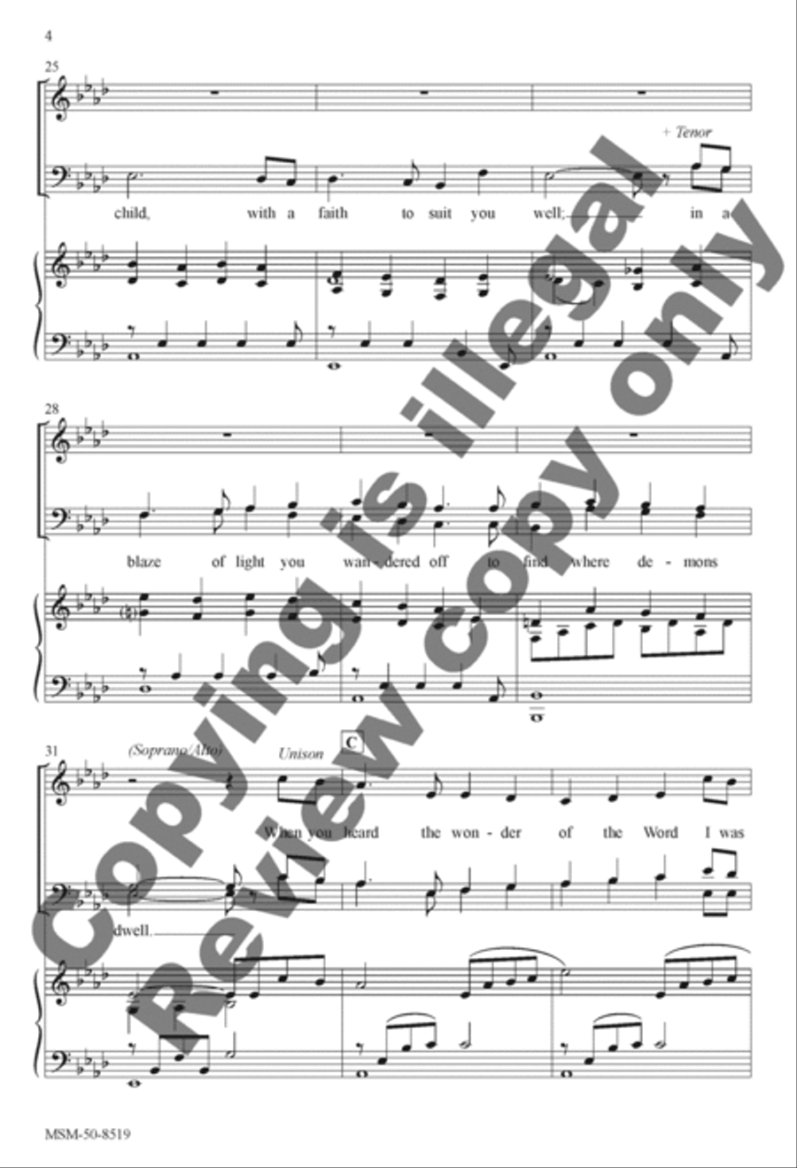 Borning Cry (Choral Score) image number null