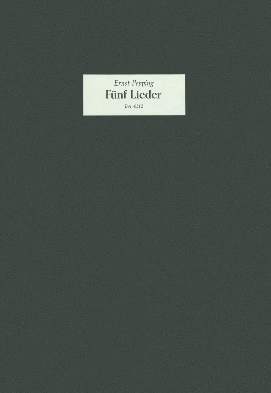 Five Lieder on Poems by Paul Gerhardt Medium Voice scores gallery preview page 1