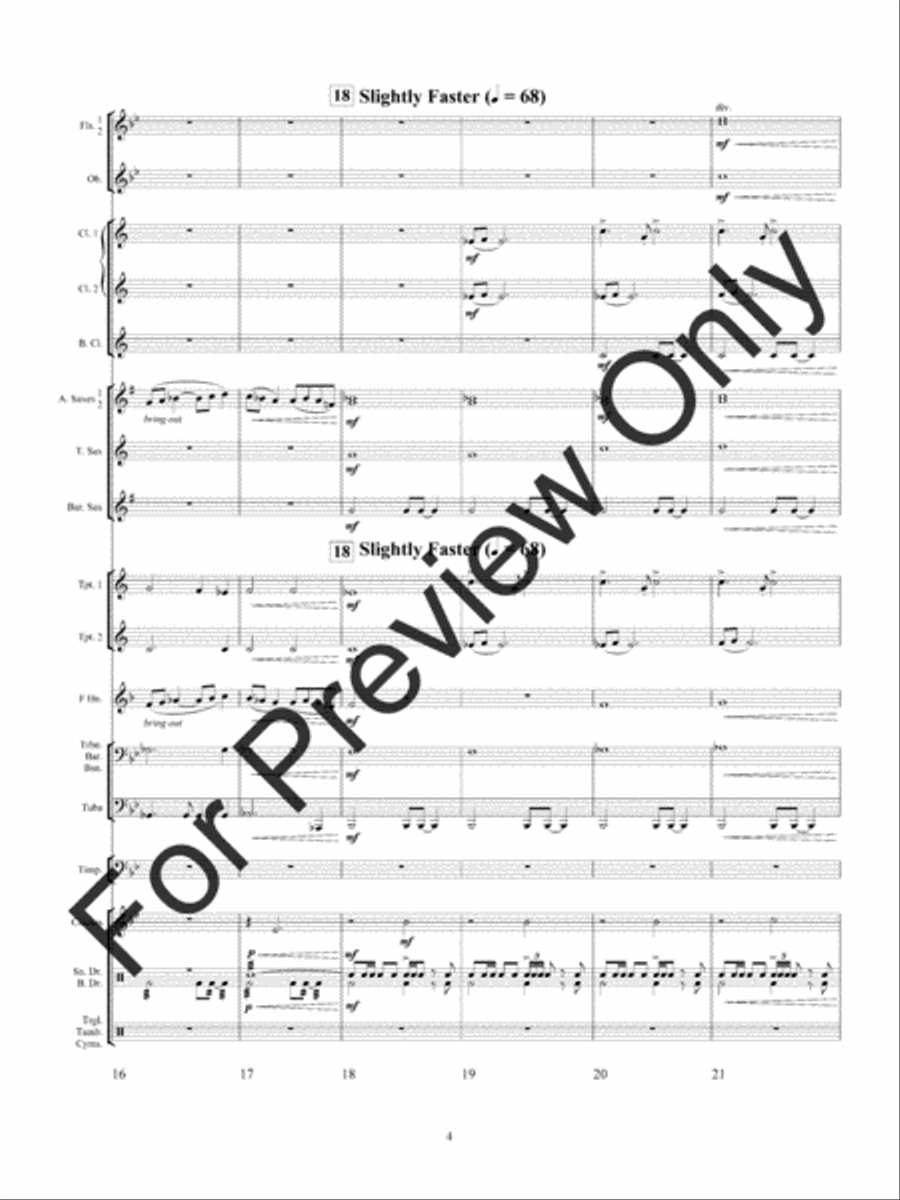 Lincoln At Gettysburg Concert Band scores gallery preview page 7