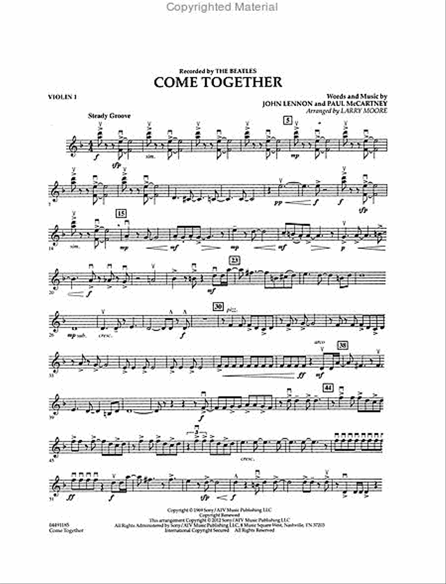 Come Together String Quartet scores gallery preview page 4
