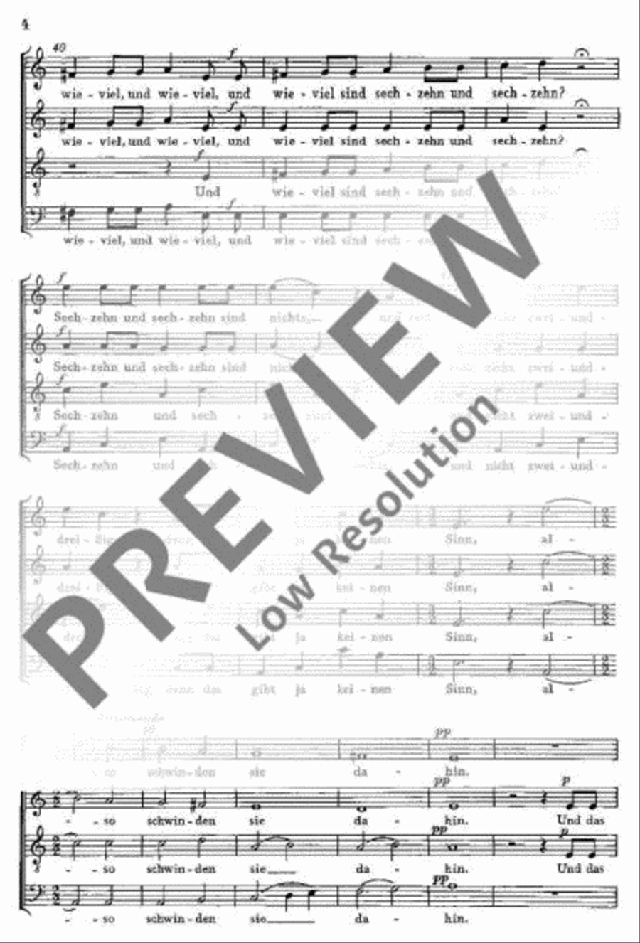 Drei leichte Chorlieder 4-Part scores gallery preview page 5