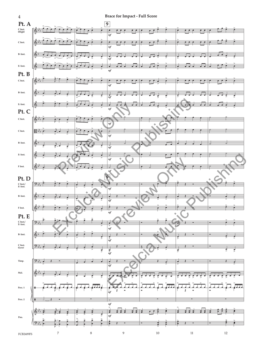 Brace for Impact (Score) Concert Band scores gallery preview page 5