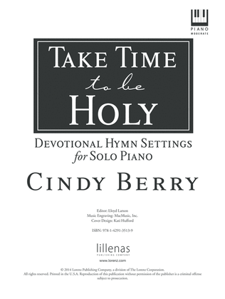 Take Time to Be Holy